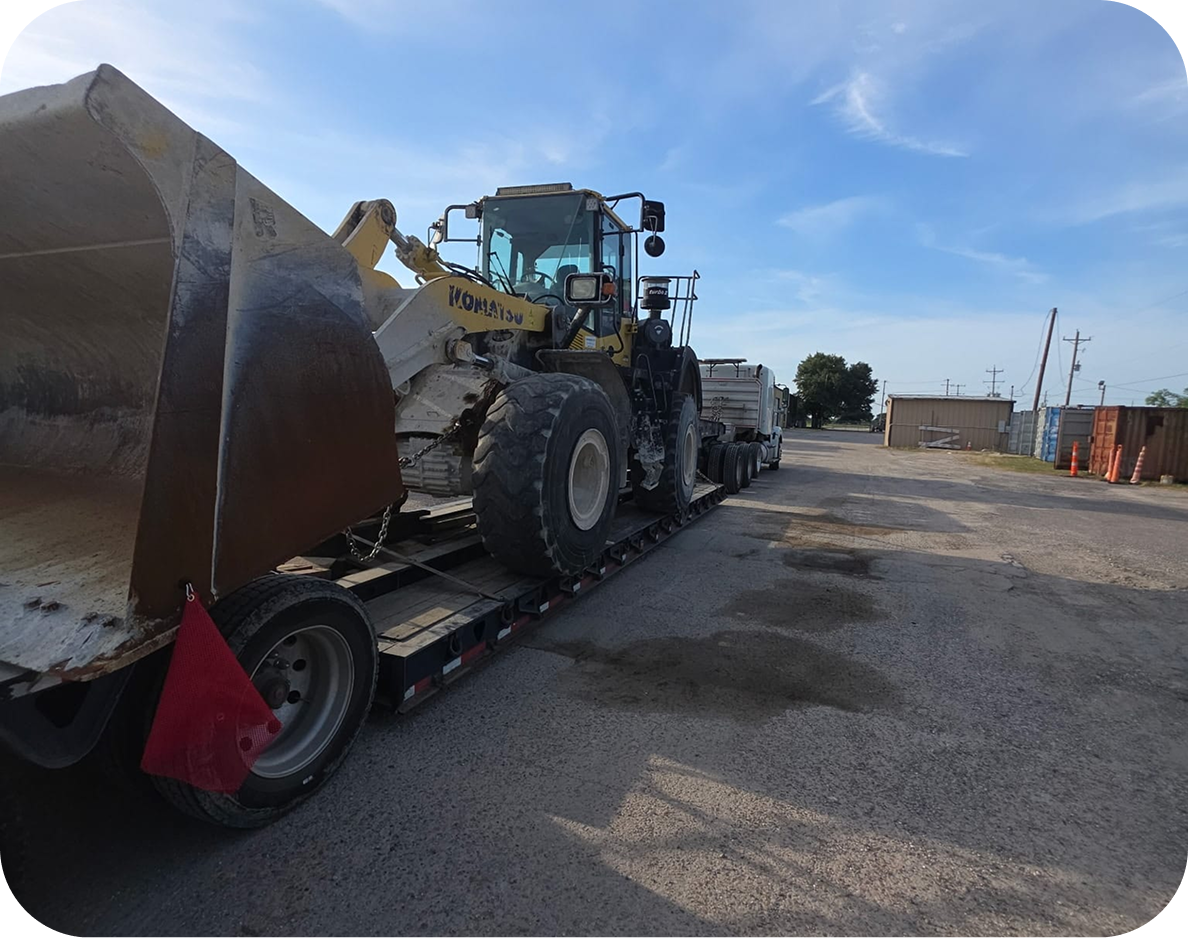 Machinery transport logistics loader